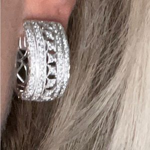 Diamond Pave Hoop Earrings